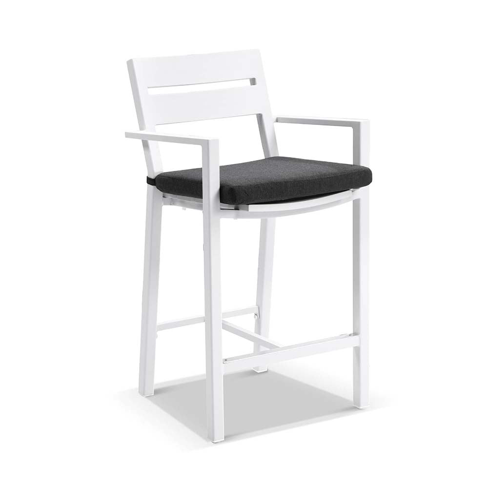 Santorini Outdoor Aluminium 1.5m Bar Table with 6 Bar stools