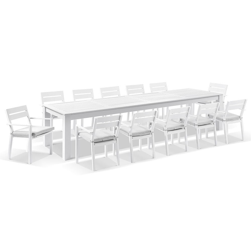 Buy Santorini 12 Seater Outdoor Rectangle Aluminium Dining Table and