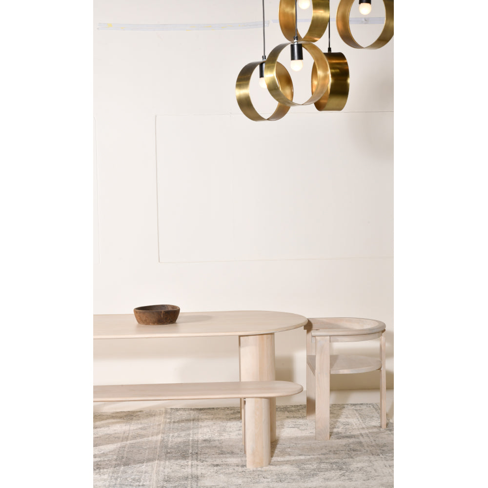 Beaumont Indoor Dining Table with Bench Seats and 2 x Jervis Dining Chairs
