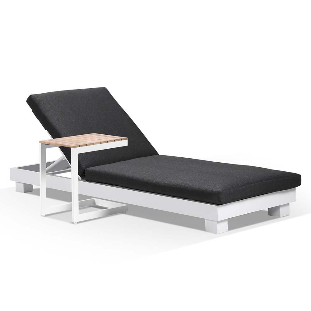 Santorini Aluminium Sun Lounge w/ Side Table