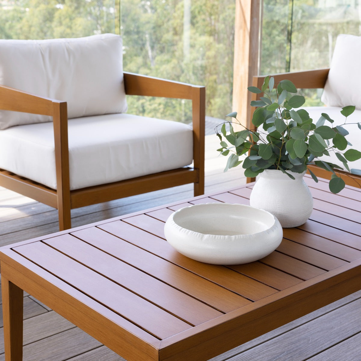 Bronte 3+2+1+1 Outdoor Aluminium Lounge with Sunbrella Setting with Coffee Table