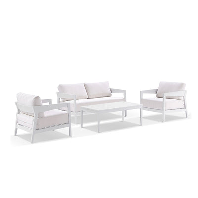 Bronte 2+1+1 Outdoor Aluminium with Sunbrella Lounge Setting with Coffee Table