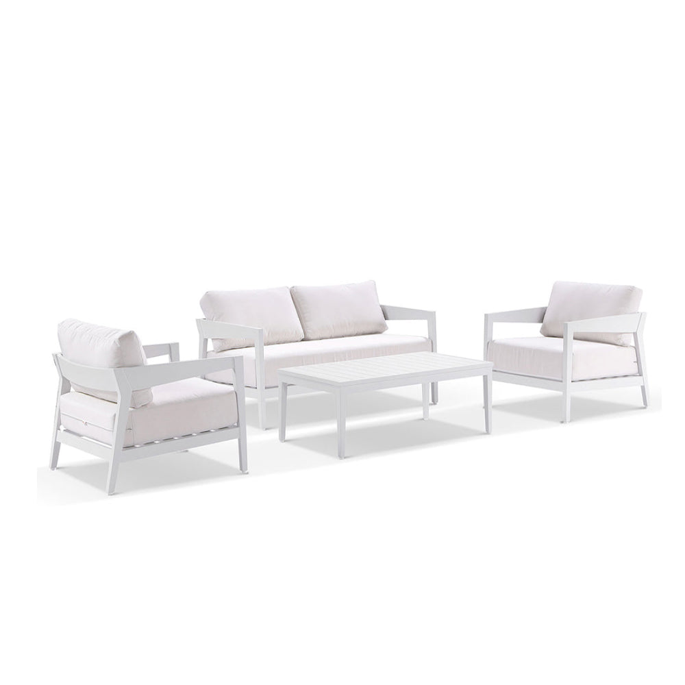 Bronte 2+1+1 Outdoor Aluminium with Sunbrella Lounge Setting with Coffee Table