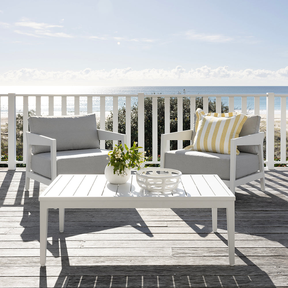 Bronte 2+1+1 Outdoor Aluminium Lounge Setting with Coffee Table