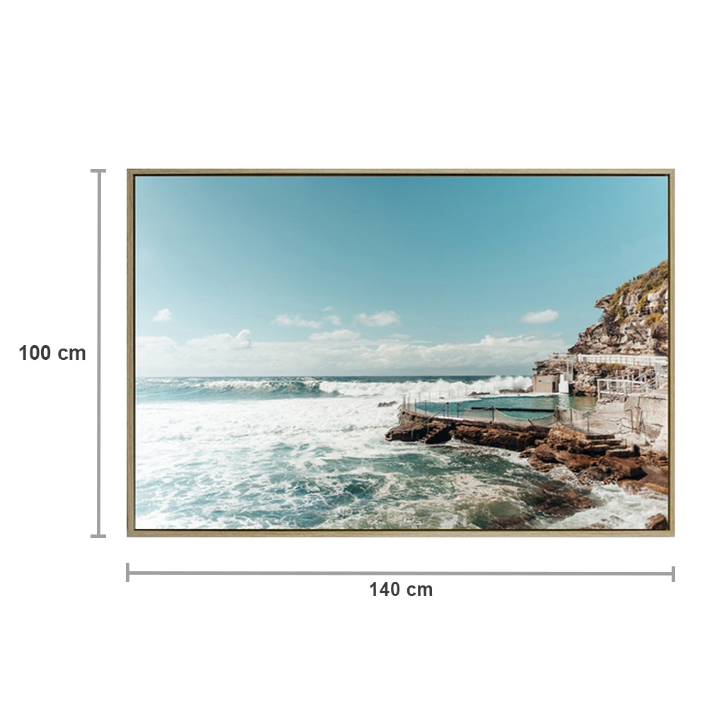 Bronte Rockpool 140cm x 100cm Canvas Print