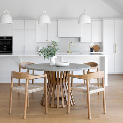 Burleigh Round Concrete Look Dining Table