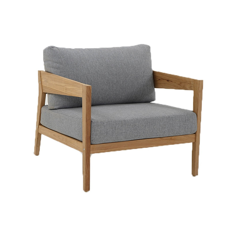 Buy Caledonia 1 Seater Outdoor Teak Timber Lounge by United House Bay