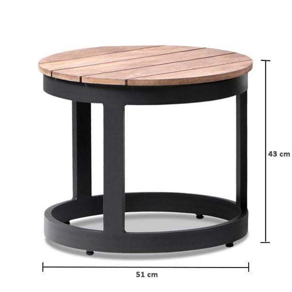 Santorini Aluminium Sun Lounge w/ Round Side Table