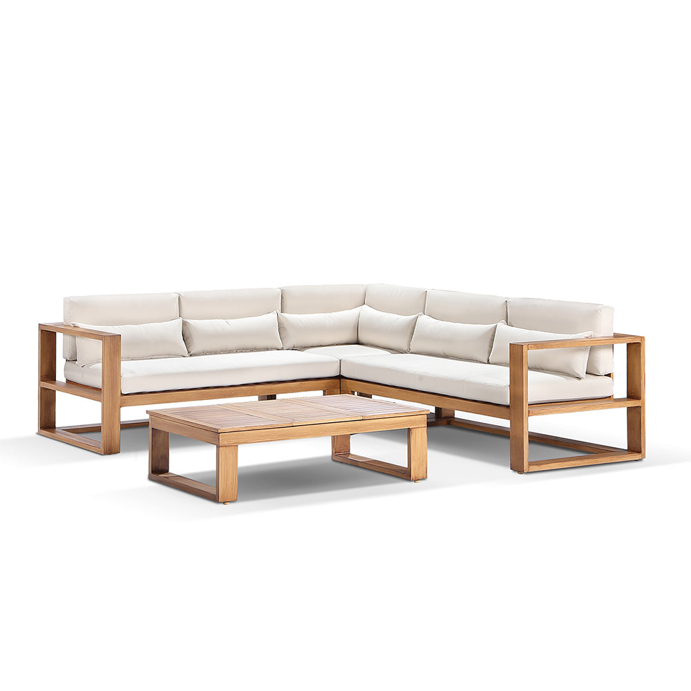 Santorini Package A Outdoor Aluminium Corner Lounge