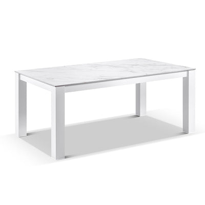 Hugo Ceramic 1.8m Outdoor Rectangle Aluminium Dining Table