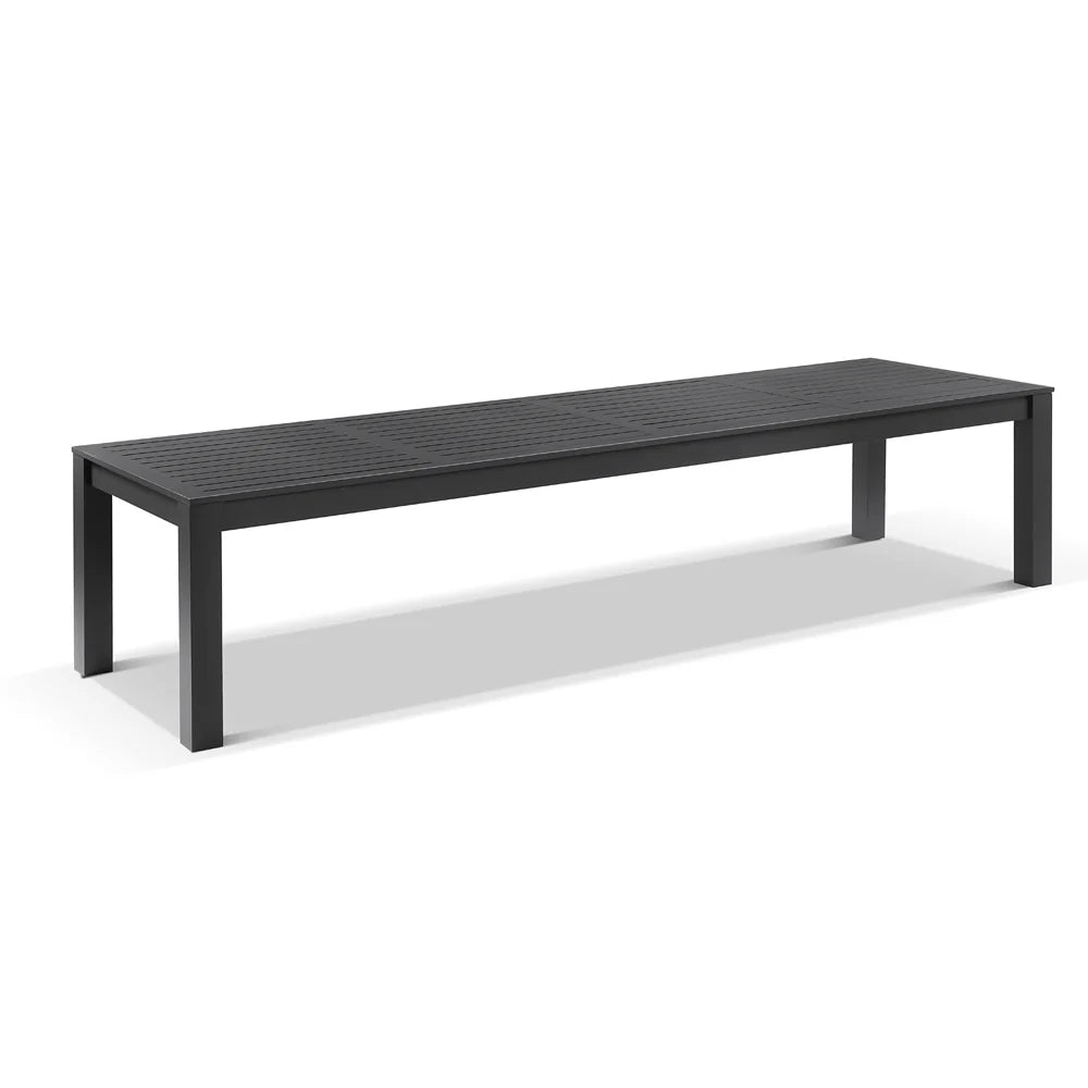 Santorini 12 Seater Outdoor Rectangle Aluminium Dining Table and Chairs setting