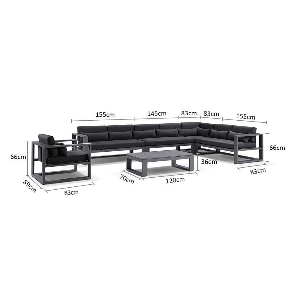 Santorini Package C Outdoor Aluminium Corner Lounge