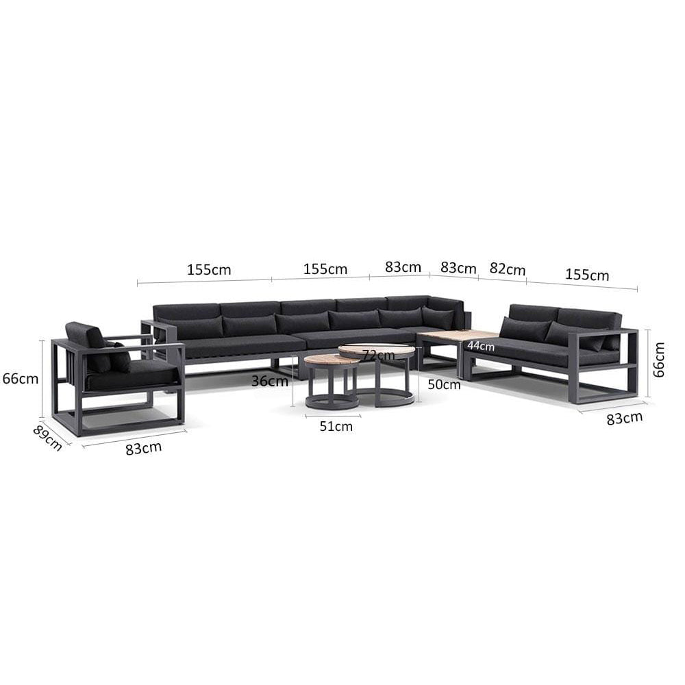 Santorini Package E Outdoor Aluminium Corner Lounge