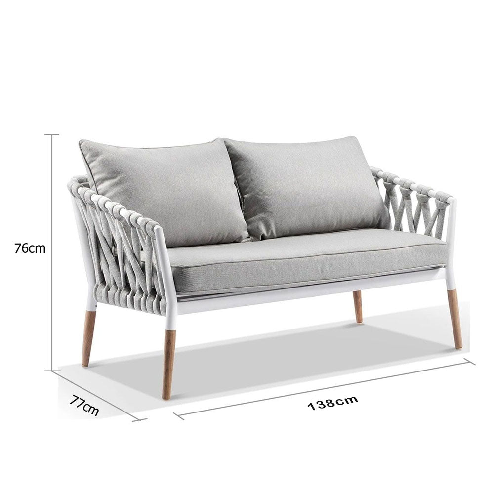 Silas Outdoor Rope 2 Seater Chair