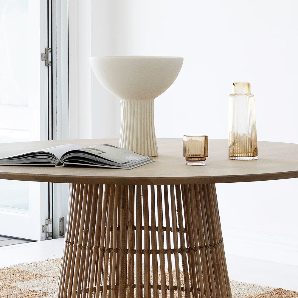 Tamborine Indoor Mango wood 1.4m Round Dining Table