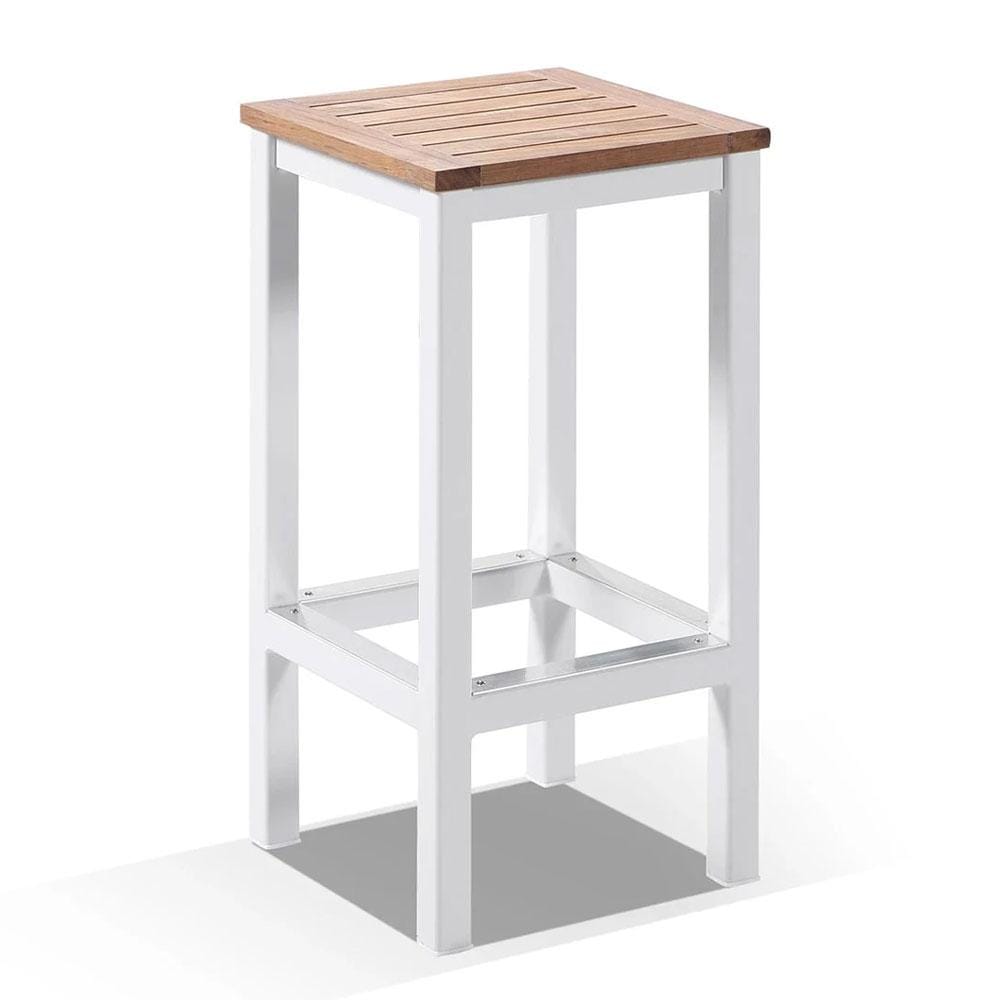 Balmoral Outdoor Aluminium and Teak Bar Stool Bay Gallery Furniture