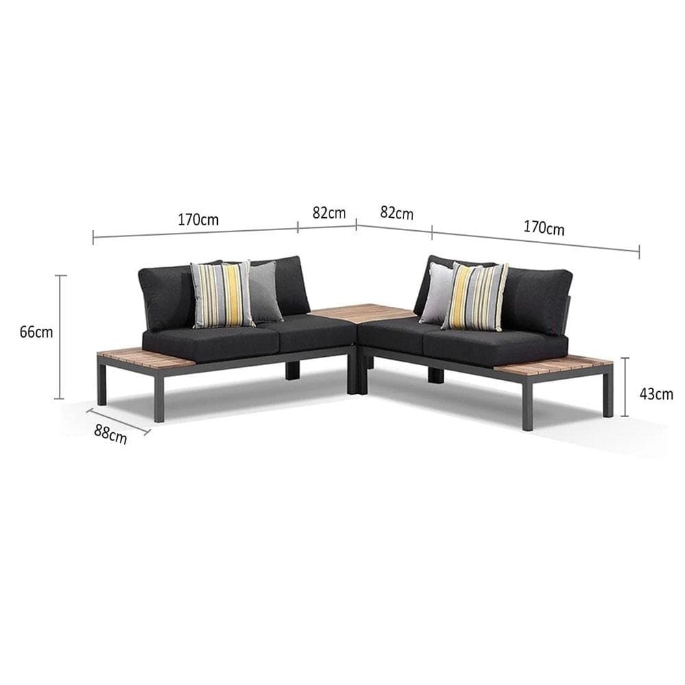Nova Package B Outdoor Aluminium Modular Corner Lounge