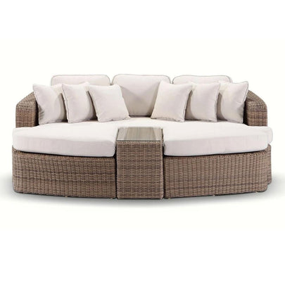 Noosa Outdoor Modular 4 Piece Daybed in Half Round Wicker