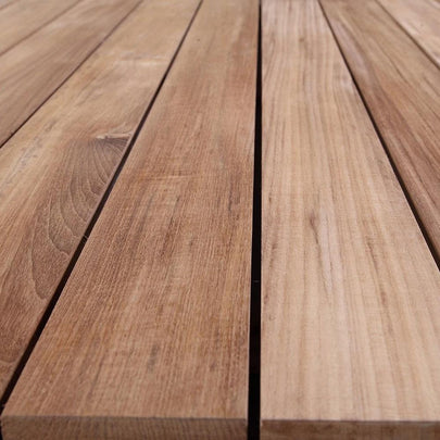 Low Dining 1.2m Square Outdoor Wicker Teak Top Table