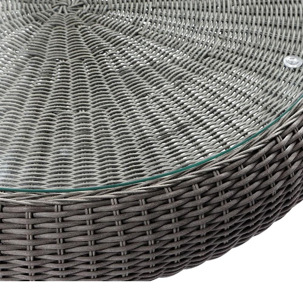 Plantation Hamptons Outdoor Round Wicker Coffee Table