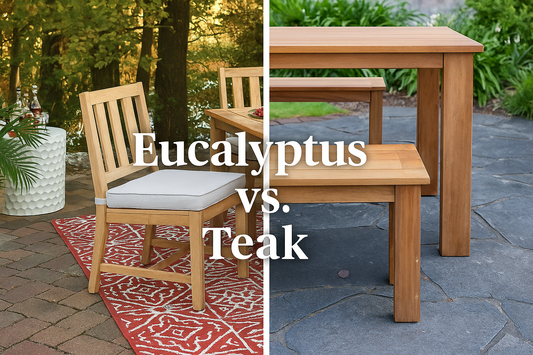 Eucalyptus vs. Teak outdoor table set
