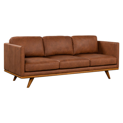 3-Seater Brown Leather Sofas & Lounges
