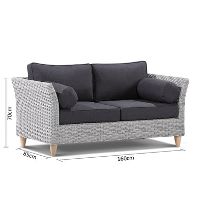 Carolina 2 Seater Outdoor Wicker Lounge