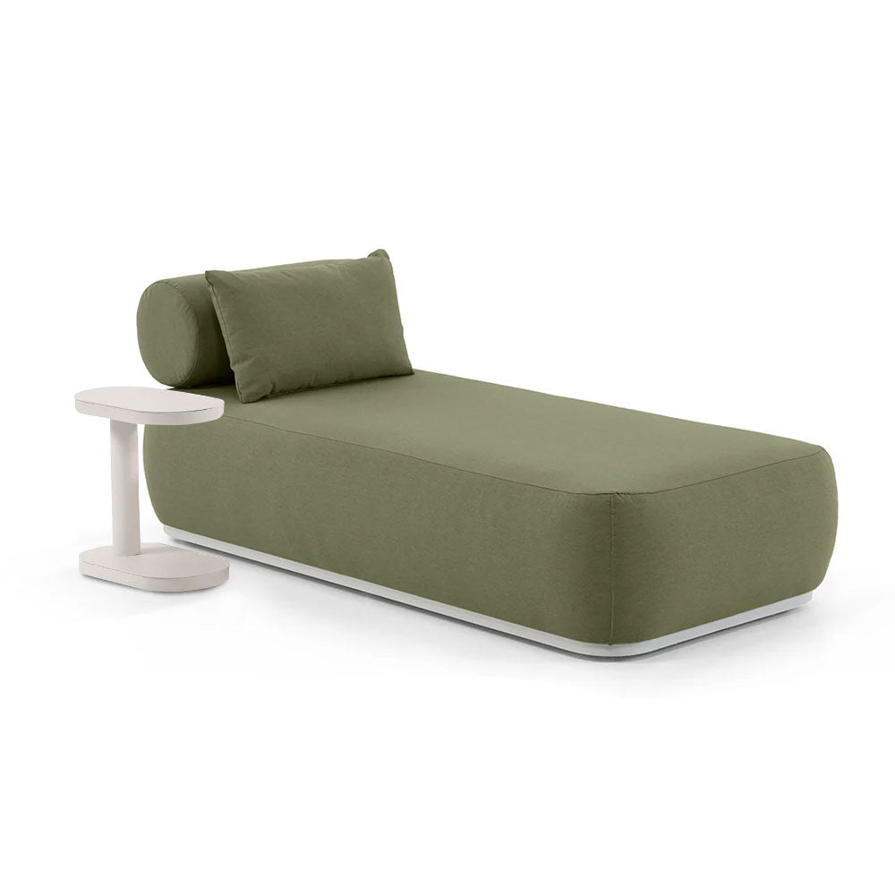 Norfolk Outdoor Aluminium Single Sun Lounge Set with Side Table