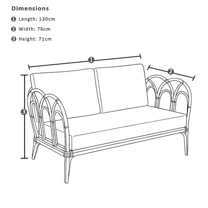 Bangalow 2+1+1 Outdoor Lounge Setting with Coffee Table