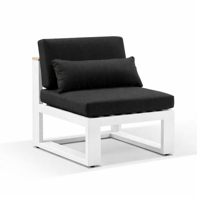 Balmoral Single Modular Outdoor Aluminium and Teak Lounge