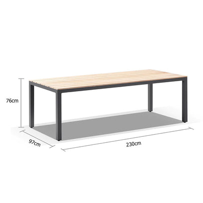 Tuscany 8 Seater Teak & Aluminium Dining Table