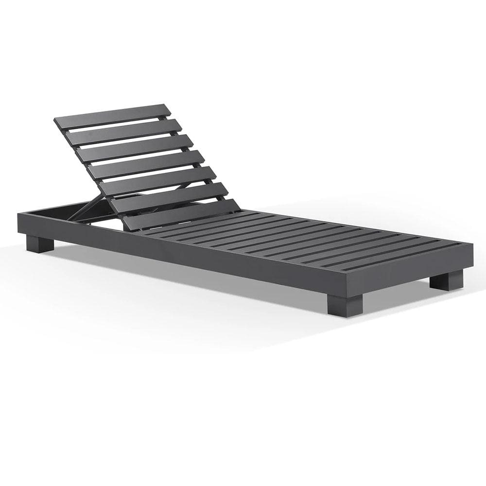 Santorini Aluminium Sun Lounge with Sunbrella Cushion - Bay Gallery ...