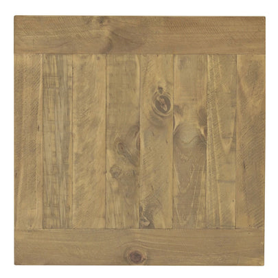 Leura Belle Indoor Side Table in Brushed  with Natural Timber Top