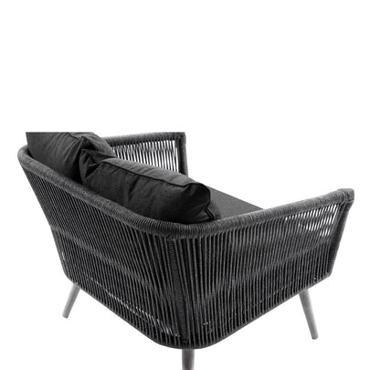 Herman Outdoor 1 Seater Rope Aluminium Lounge Bay Gallery Furniture
