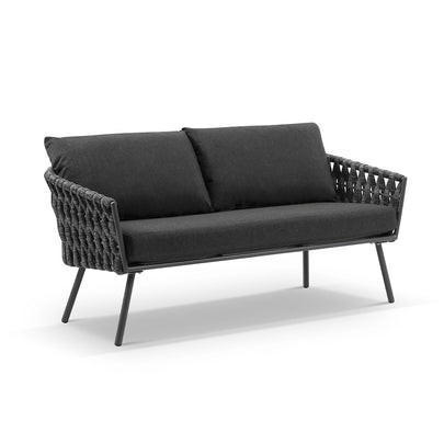 Lismore 2 Seater Outdoor Aluminium and Rope Lounge