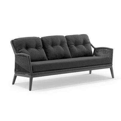 Hugo 3 Seater Outdoor Aluminium and Rope Lounge