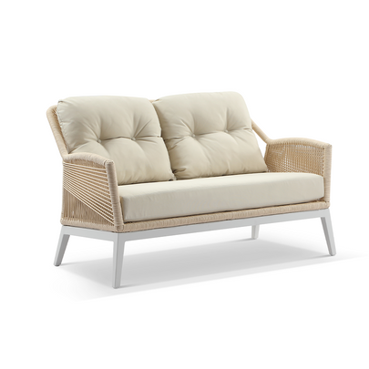 Hugo 2 Seater Outdoor Aluminium and Rope Lounge