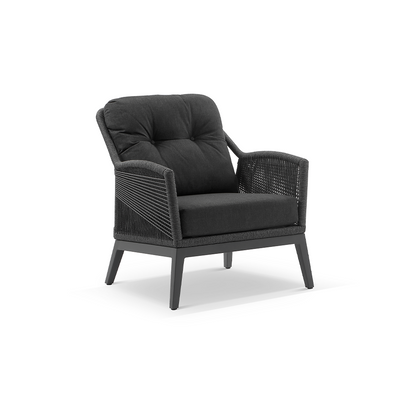 Hugo 2+1+1 Seater Outdoor Aluminium and Rope Lounge Set with Coffee Table