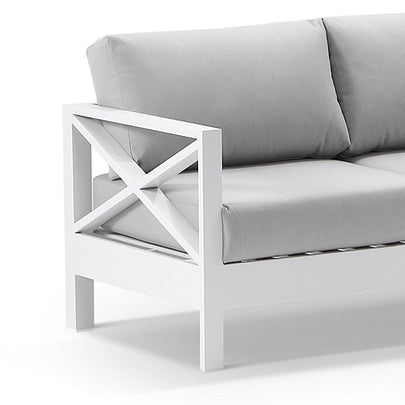 Kansas Package C - Outdoor Aluminium Corner Modular Lounge Set with Coffee Table