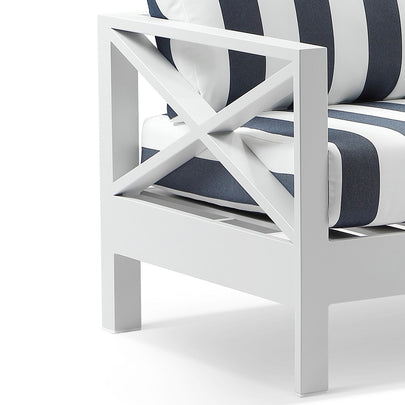 Kansas Package D - Outdoor Aluminium Corner Modular Lounge Set with Arm Chair and Coffee Table