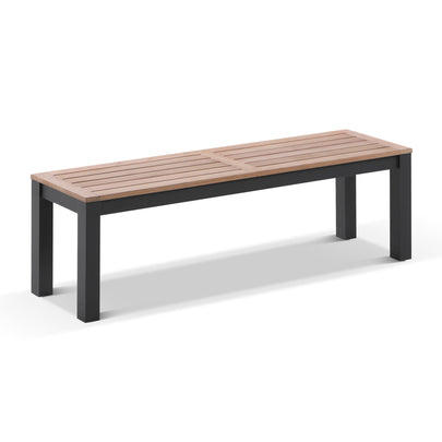 Balmoral 2.5m Teak Top Aluminium Table with Bench Seats