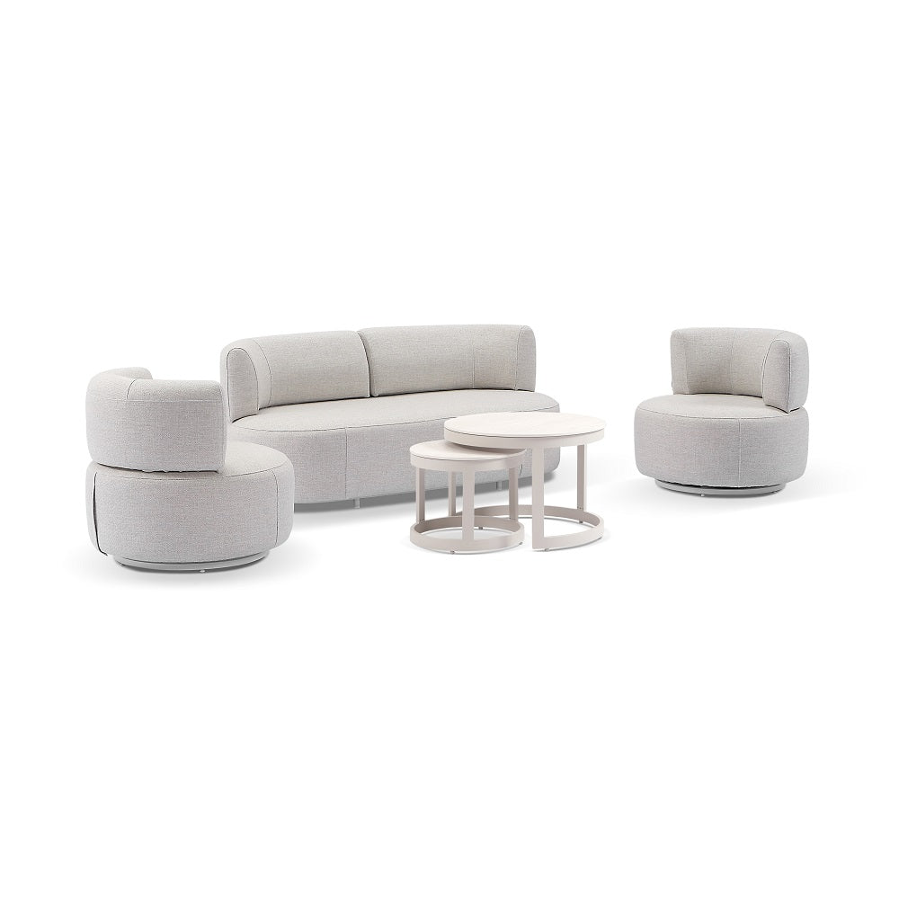 Onslow 2+1+1 Outdoor Lounge with Round Coffee Table Set