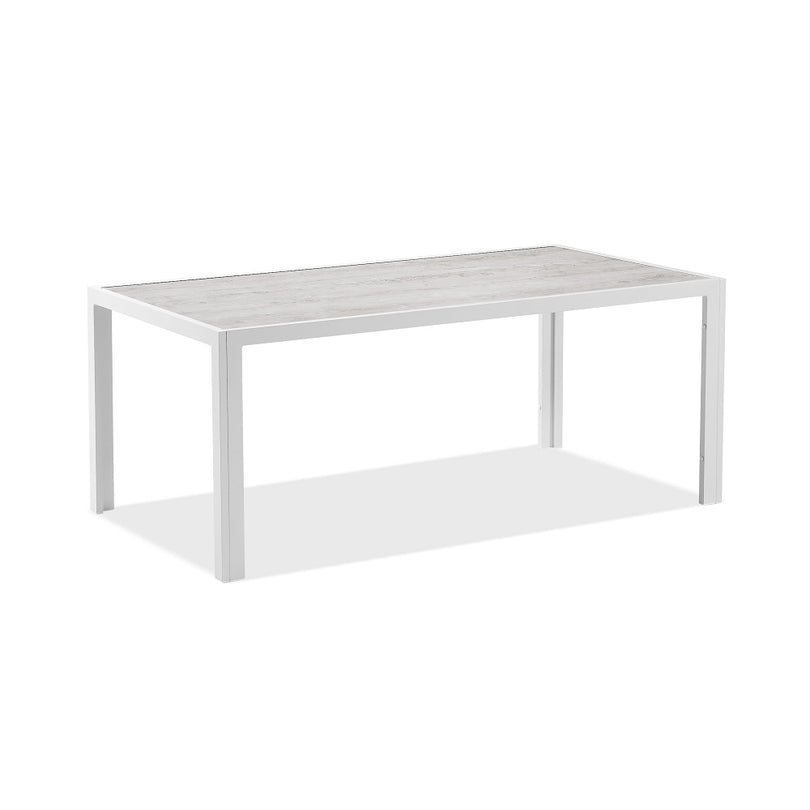 Alpine Outdoor 1.85m Aluminium and Ceramic Table with 6 Patonga Dining