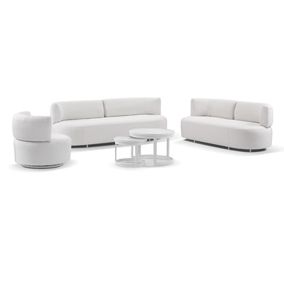 Onslow 3+2+1 Outdoor Lounge in Sunbrella with Round Coffee Table Set