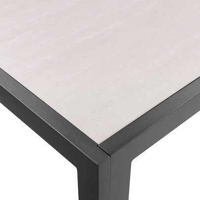 Alpine 8 Seater Rope and Aluminium Dining Table and Chairs Setting