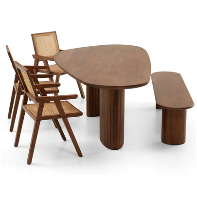 Annangrove Indoor 2.5m Timber Dining Set with bench and Chairs