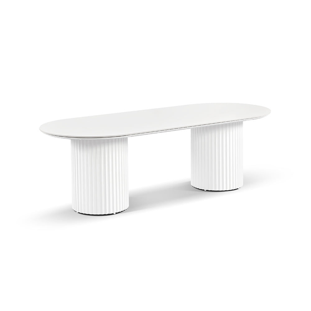Aria Outdoor 2.4m Ceramic Top Aluminium Dining Table