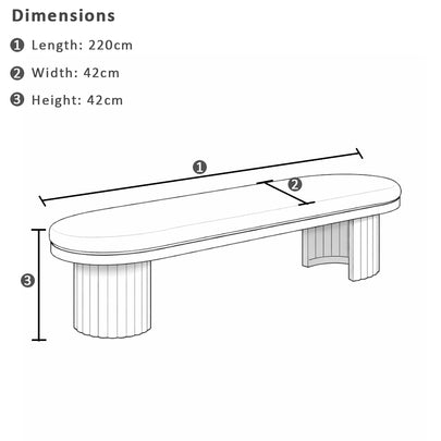 Aria Outdoor 2.4m Ceramic Table Top Dining Setting with Benches