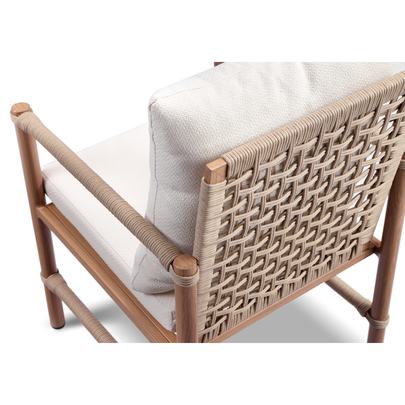 Avery Outdoor Aluminium and Rope Dining Chair