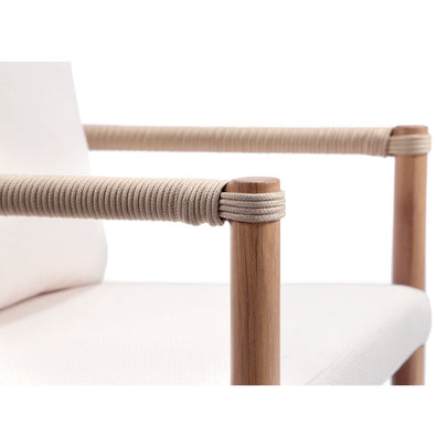 Avery Outdoor Aluminium and Rope Dining Chair
